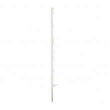 Sloupek plastový pro elektrický ohradník, délka 105 cm, 9 oček, bílý