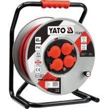 YATO Prodlužovací kabel na cívce 40m, 230V 3x2,5mm, gumová izolace, 4 zásuvky YT-8107