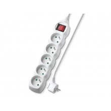 Prodlužovací kabel 5 zásuvek 3m GETI GEC53S s vypínačem