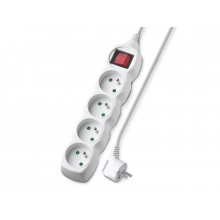 Prodlužovací kabel 4 zásuvky  3m GETI GEC43S s vypínačem