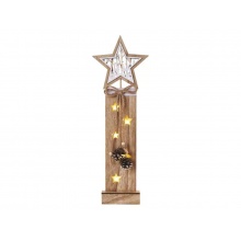 Dekorace vánoční EMOS DCWW10 dřevěná – hvězdy, 48 cm