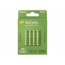 Baterie AAA (R03) nabíjecí 1,2V/950mAh GP Recyko  4ks