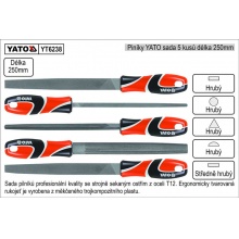 Pilníky  YATO délka 250mm sada 5 kusů