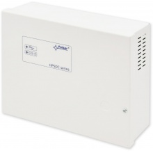 HPSDC-12V8X1A - zdroj 12 VDC/8x0,8A v plech. boxu, nastavitelný výstup, ochrany, LED
