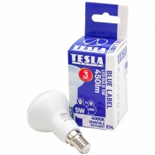 LED žárovka Tesla Reflektor R50, E14, 5W, 230V, 450lm, 25 000h, 4000K denní bílá, 180st