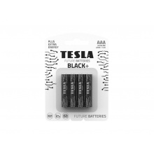 Bateri Tesla BLACK+ alkalická mikrotužková baterie AAA (LR03, blister) 4 ks