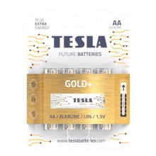Baterie Tesla GOLD+ - tužková baterie AA (LR06) balení v blistru po 4 ks