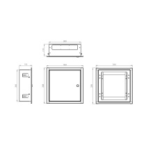 Lexi-Net Basic univerzální skříň 300 x 300 x 120 mm, pod omítku, bílá