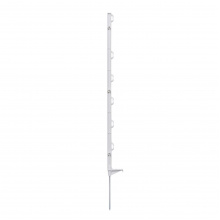 Plastový sloupek pro elektrický ohradník, délka 86 cm, 6 oček, bílá