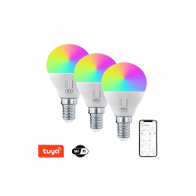 Smart LED žárovka E14 6W RGB+CCT IMMAX NEO Lite 07745C WiFi Tuya sada 3ks