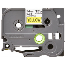 TZE-651 - kazeta s páskou - žlutá / černá, 24 mm, 8 m