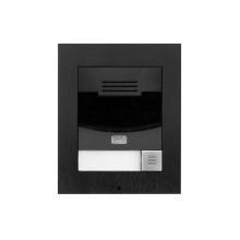 2N® IP Solo, dveřní interkom, 1 tl., HD kamera, povrchová montáž (vč. rámečku), černý