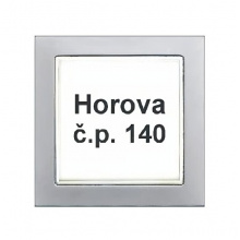 4FK 212 90.5 - popisný m. KARAT, 4+n, INOX, bez podsvitu, bez Z