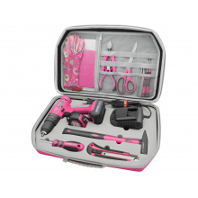 Aku šroubovák s příklepem růžový Lady 12 V / 2000 mAh  Li-On Extol 402403