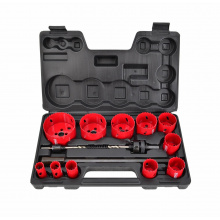 AWTOOLS Vrtáky vykružovací korunky, vyřezávací bimetalové miskové sada 15 dílů 19-76mm