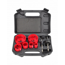 AWTOOLS Vrtáky vykružovací korunky, vyřezávací bimetalové miskové sada 8 dílů 22-73mm