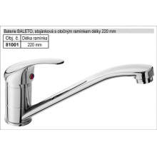 Baterie stojánková dřezová chromovaná délka 220mm