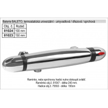 Baterie termostatická univerzální umyvadlo dřez sprcha 150mm chromovaná