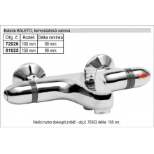 baterie termostatická vanová, 100mm, ram. 7cm, keramický ventil, chrom, VITTORIA