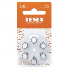 Baterie Tesla A13 do naslouchadel PR48 6ks, (blister)