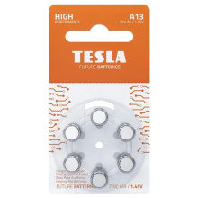 Baterie Tesla A13 do naslouchadel PR48 6ks, (blister)