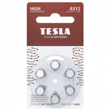 Baterie Tesla A312 do naslouchadel PR41 6ks, (blister)