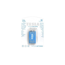 Baterie Tesla BLUE+, zinkouhlíková, 9V, 1 ks, (6LR61, blister)
