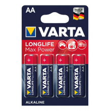 baterie Varta alkalické AA Longlife Max Power 4ks