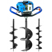BAUG Motorový půdní zemní vrták 3,6kW + 3 vrtáky (15,20,25cm)