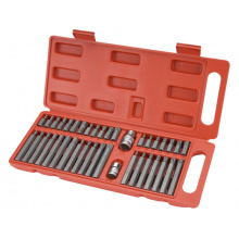 Bity Torx, XZN, Imbus, sada 40 dílů, pro ráčny 3/8“ a 1/2
