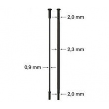 drát nerez Sapim CX Ray 2-2,3/0,9-2 x 266mm přímý černý