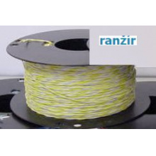 Drát ranžírovací 1 pár CAT 3 vodič 0,5mm bílá/žlutá
