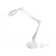 EXTOL LIGHT Stolní lupa s osvětlením, 5x zvětšení, osvětlení 2400 lm, USB napájení, bílá