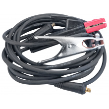 EXTOL PREMIUM kabely svařovací, sada 2ks, 16mm2, 3m, 10-25, kleště 200A, guma 8898220