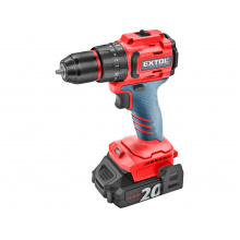 EXTOL PREMIUM vrtací šroubovák aku s příklepem SHARE20V, BRUSHLESS, 2Ah