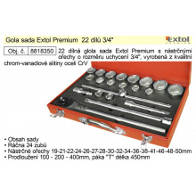 Gola sada Extol Premium  22 dílů 3/4