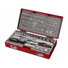 hlavice nástrčné MULTI-LOCK, sada 19ks, 1/4