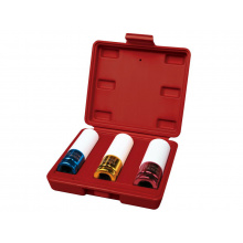 hlavice nástrčné rázové, sada 3ks, 1/2“, 17-19-21mm, L 86mm, L 86mm, CrMoV, FORTUM