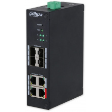 HS4408-4ET-96 - průmyslový PoE switch, 4x PoE, 4x Gb SFP, MNG L2, DIN, 96W