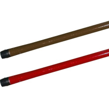 Hůl na smeták a mop, kovová 130 cm, hrubý závit, červená
