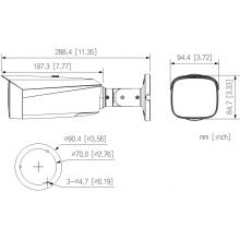 IPC-HFW3449T1-ZAS-PV-PRO-B - 2,7-12 mm - černá 4Mpix, 60m IR a 60m bílé LED, TiOC WizColor, dual mikrofon, repro, aktivní zastrašení