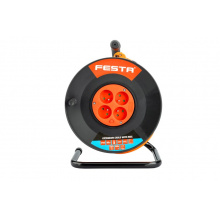 Kabel prodlužovací na bubnu FESTA 50m 4zásuvky 3x1.5mm IP20 MAX 3680W