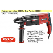 Kladivo vrtací a sekací SDS Plus Extol Premium 8890250