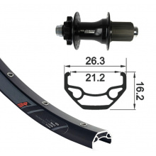 kolo zapletené 26“ XLC Rodi Black Rock disk 559-21 zadní 32 děr Niro