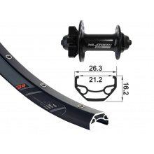 kolo zapletené 26“ XLC Rodi Black Rock disk 559-21 přední 32 děr Niro