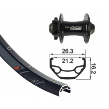 kolo zapletené 27,5“ XLC Rodi Black Rock disk 584-21 přední 32 děr Niro
