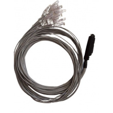 Konektor AMP (Centronics) F 50 pinů + 16 párových káblíků ikončených RJ45 s očíslovanými porty