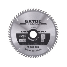 kotouč pilový s SK plátky, 210x2,2x30mm, 60T, šířka SK plátků 3,2mm, SK, EXTOL PREMIUM