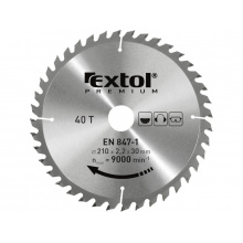 kotouč pilový s SK plátky, 350x2,5x30mm, 40T, šířka SK plátků 3,5mm, SK, EXTOL PREMIUM