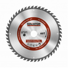 KREATOR kotouč pilový s SK plátky, 254x3x30mm, 60T, univerzální plast laminát kov